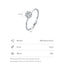 Simple Style Sterling Silver Zircon Inlay Rhodium Plated Ring