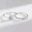 Simple Style Sterling Silver Zircon Inlay Rhodium Plated Ring