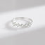 Simple Style Sterling Silver Zircon Inlay Rhodium Plated Ring