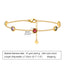 Minimalist Titanium Steel Bracelet with Rhinestones and Celestial Charms - 18K Gold Plated Women's Fashion Accessory