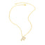 Simple Style 18K Gold Plated Alphabet Pendant Necklace with Zircon Inlay