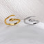 Simple Snake Design Gold Plated Adjustable Ring for Women