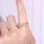 Simple Style Zircon Brass Gold Plated Silver Plated Hip Hop Cuban Rings 8mm for Couples