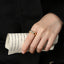 Minimalist Gold Plated Zircon Twist Ring Set