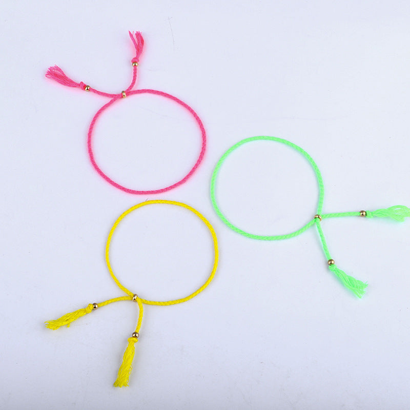 Simple Style Solid Color Rope Braid Women'S Bracelets 1 Piece