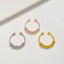 Simple Stainless Steel Beaded Adjustable Spinner Ring