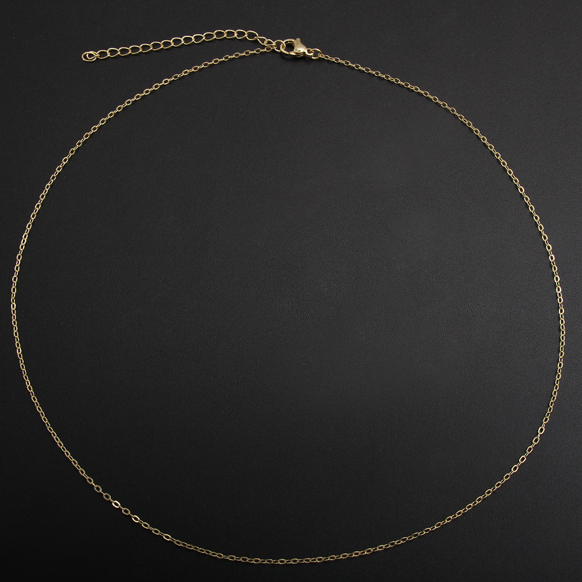 Simple Style Solid Color Stainless Steel Gold Plated Necklace