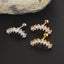 Simple Style Solid Color Stainless Steel Inlay Zircon Ear Studs 1 Piece