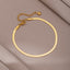 Minimalist 18K Gold Plated Stainless Steel Snake Chain Bracelet