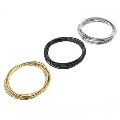 Simple Style Solid Color Stainless Steel Plating Bangle 1 Piece