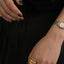 Minimalist Geometric Wave Open Ring in Gold Plated 925 Sterling Silver