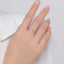 Minimalist Adjustable 14K Gold Plated Sterling Silver Zircon Open Ring