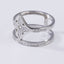 Elegant Titanium Steel Gemstone Open Ring Set for Women