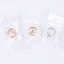 Elegant Titanium Steel Gemstone Open Ring Set for Women
