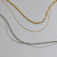 Simple Style Titanium Steel Layered Figaro Chain Necklace for Women