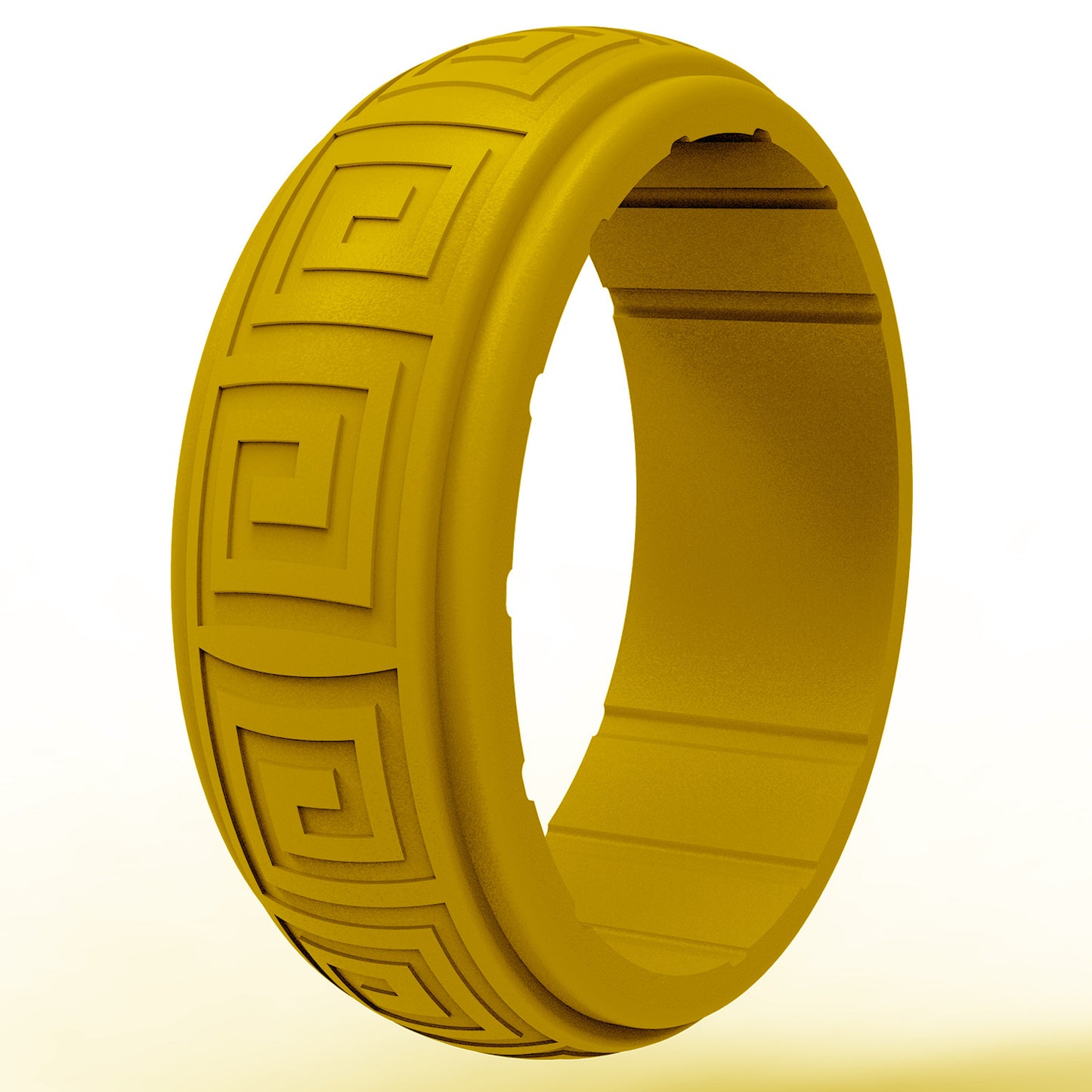 Simple Style Geometric Silicone Men's Rings - Breathable Design, 10 Color Set
