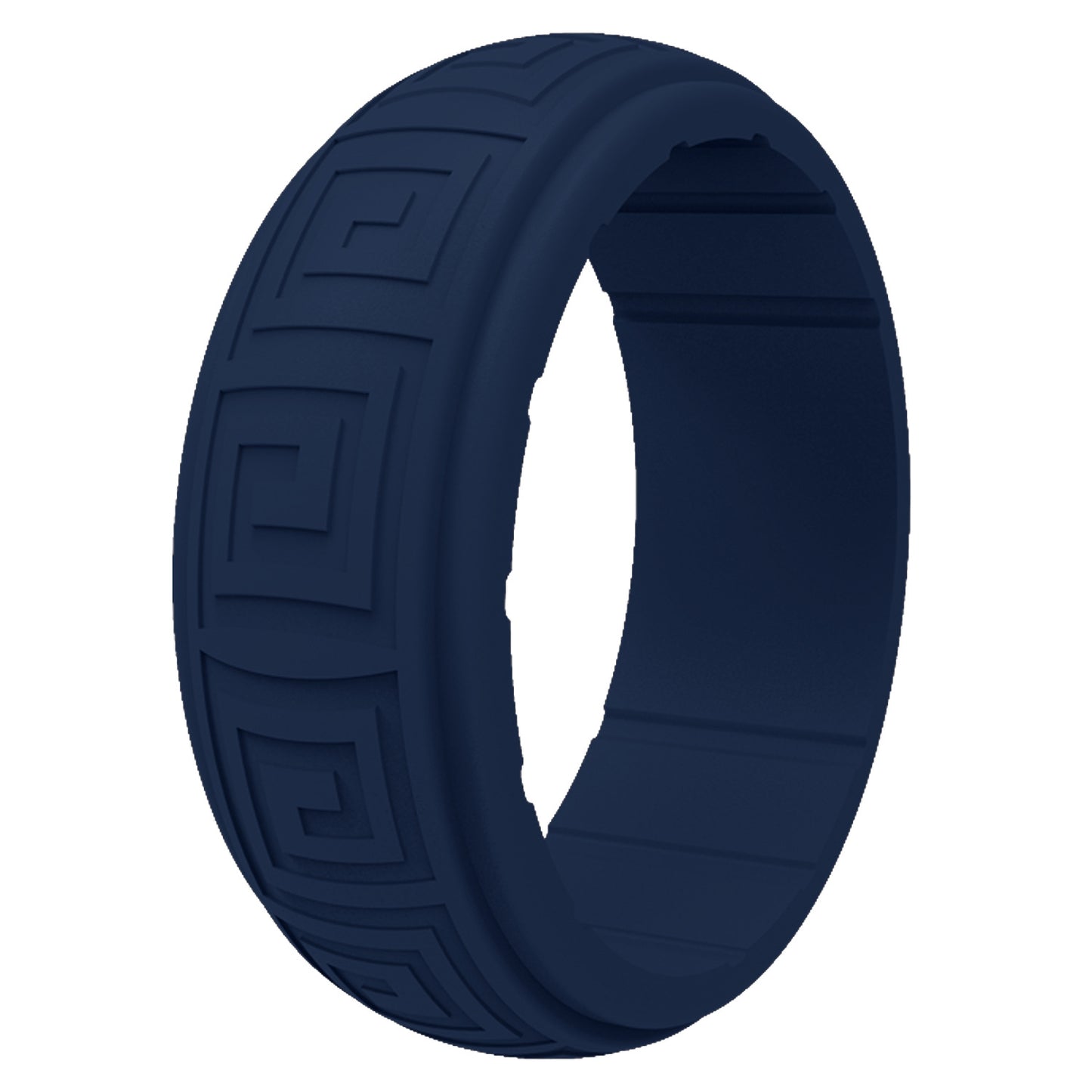 Simple Style Geometric Silicone Men's Rings - Breathable Design, 10 Color Set
