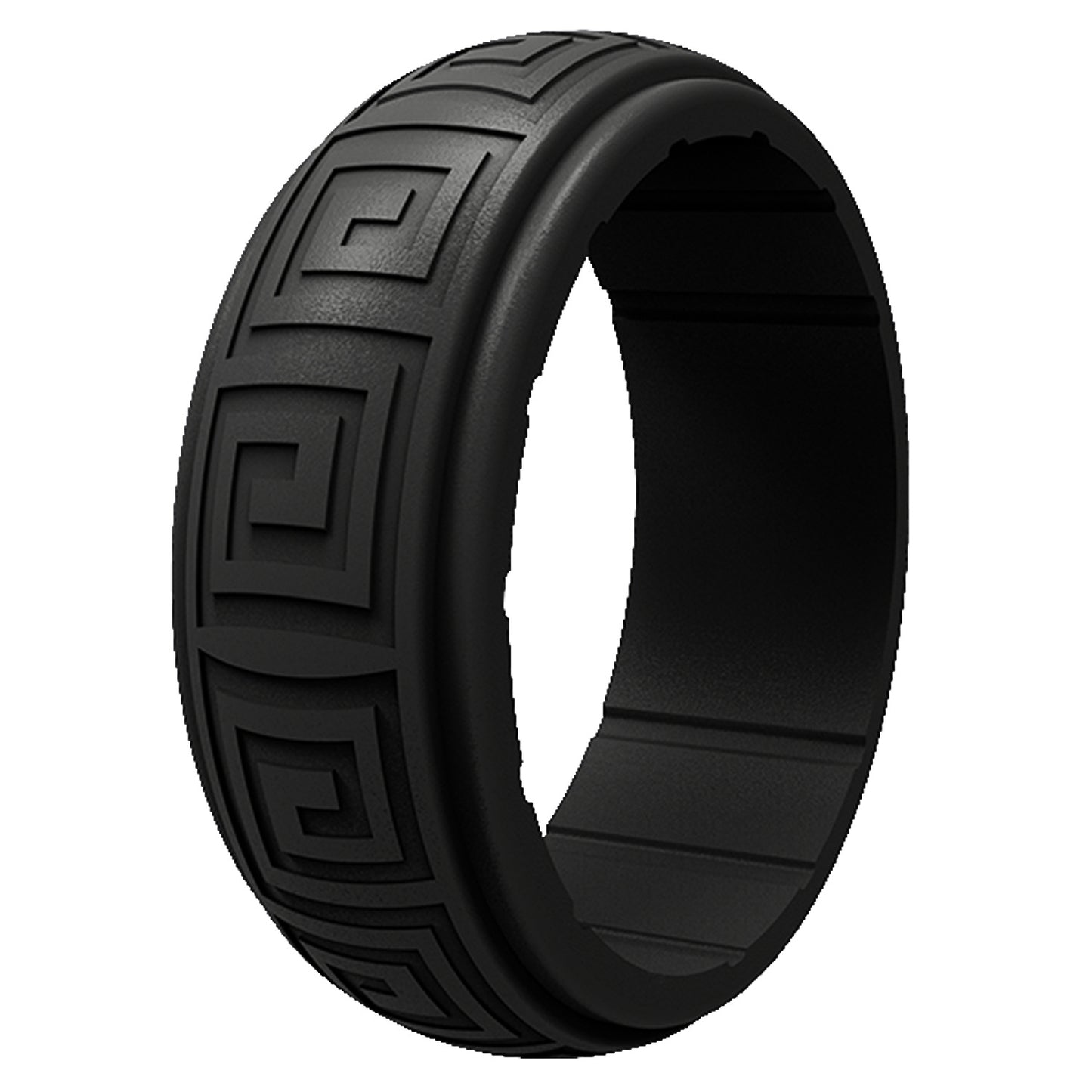 Simple Style Geometric Silicone Men's Rings - Breathable Design, 10 Color Set