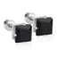 Simple Square Stainless Steel Crystal Stud Earrings