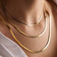 Simple Style Titanium Steel Snake Chain Necklace