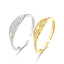 Sun & Moon Sterling Silver and 18k Gold Plated Open Ring Set
