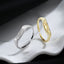 Sun & Moon Sterling Silver and 18k Gold Plated Open Ring Set