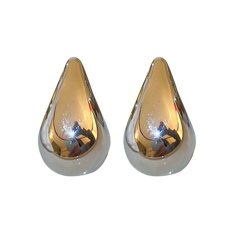 Simple Style Water Droplets Alloy Plating Women'S Ear Studs