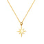 Six-pointed Star Pendant Necklace Short Stainless Steel Female Clavicle Chain