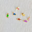 18K Gold Dinosaur and Tropical Animal Stud Earrings