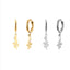 Snake-Shaped Geometric Stainless Steel and S925 Silver Earrings