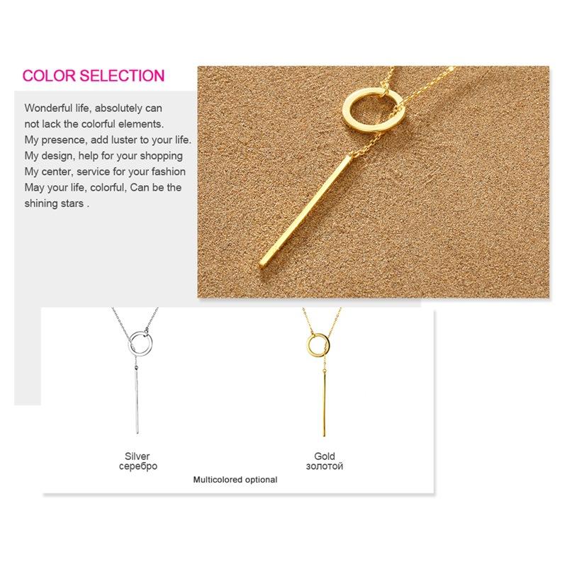 Stainless Steel Clavicle Chain Geometric Round Short Necklace 316L Accessories