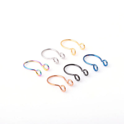 Stainless Steel Fake Vacuum Color Preservation Electroplating Nose Clip