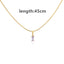 Stainless Steel Necklace Color Rectangle Zircon Snake Bone Stack Necklace