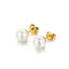 Stainless Steel Pearl Stud Earrings 925 Silver Vintage Style Jewelry