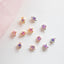Starry Sky 18K Gold Plated Planet Moon Stud Earrings