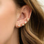 Starry Sky 18K Gold Plated Planet Moon Stud Earrings