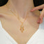 Dreamcatcher Stainless Steel Gold Plated Circle Pendant Necklace