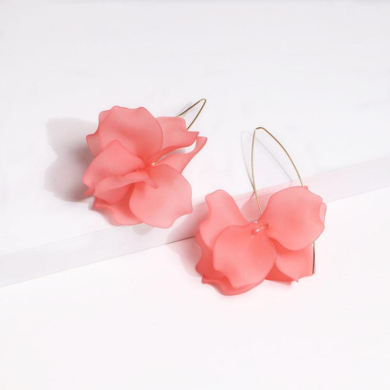 Stylish Sweet Acrylic Flower Alloy Earrings NHJJ133107