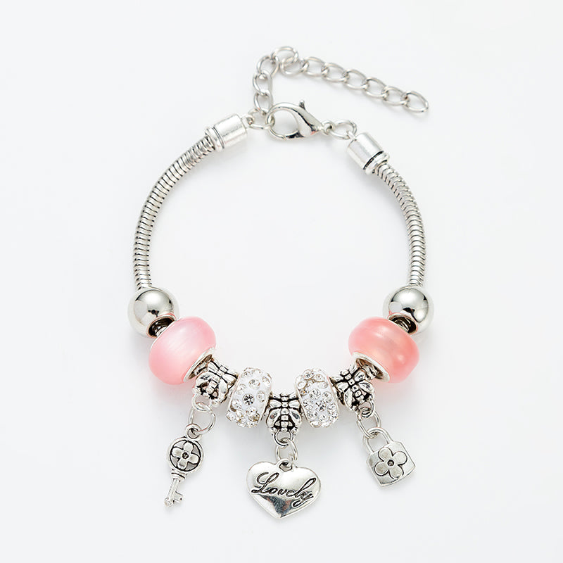 Sweet Heart Bohemian Beaded Charm Bracelet Set