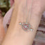 Sweet Heart Shape Titanium Steel Pendant Necklace Inlay Rhinestones Stainless Steel Necklaces 1 Piece