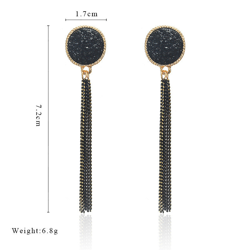 Tassels Long Geometric Temperament Earrings Korean All-match Earrings