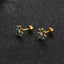 Three-Dimensional Petal Flower Titanium Steel Earrings and Ear Clip