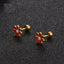 Three-Dimensional Petal Flower Titanium Steel Earrings and Ear Clip