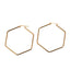Titanium Steel Hexagon Fashion Earrings