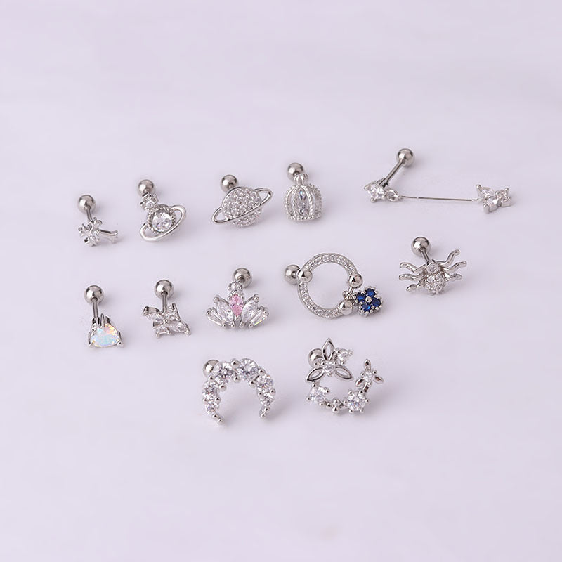 Titanium Steel Screw Cartilage Earring Stud