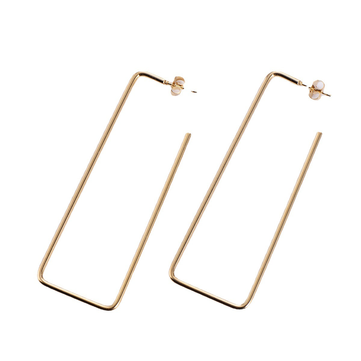 Titanium Steel Square and Round Fashion Earrings for Women