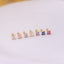 Titanium Steel Thin Rod Color Zircon Ear Bone Stud Korean Style Screw Ball Stud Earrings Single