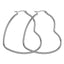 Titanium Stainless Steel Heart Hoop Earrings (30mm, Steel Color)