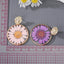 Transparent Daisy Resin Pendant Earrings
