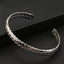 Twisted Wire Open Adjustable Stainless Steel Bangle Bracelet